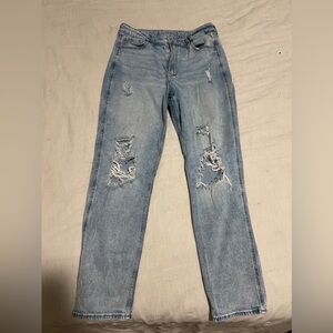 hollister medium washed ripped jeans